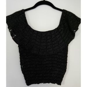 CACHÉ Vintage Crochet Crop Top Sz XS/Small